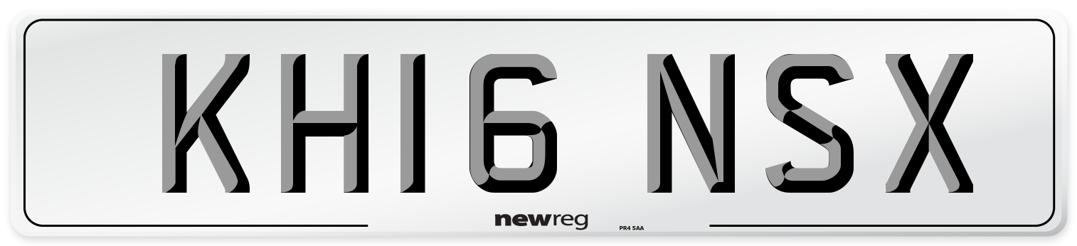 KH16 NSX Number Plate from New Reg